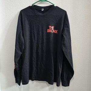 The Bronx Breaking news long sleeved black logo t-shirt Men's size small